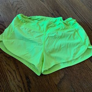 Girls neon yellow Ivivva shorts